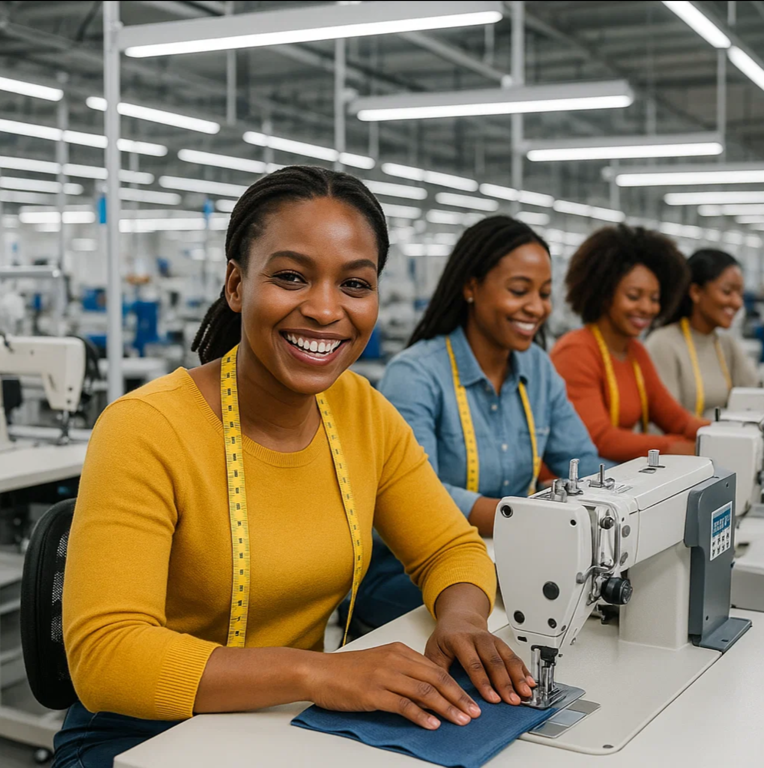 African women tailors working in Image First manufacturing facility